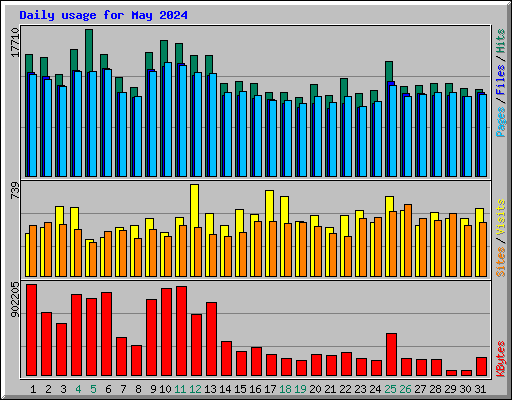 Daily usage for May 2024