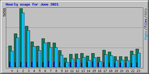 Hourly usage for June 2021