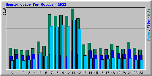 Hourly usage for October 2022